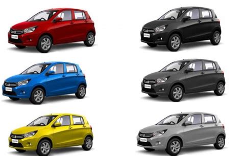 Maruti Celerio Colors: Red, Black, Blue, Grey, Silver, Sunshine Ray - GaadiKey