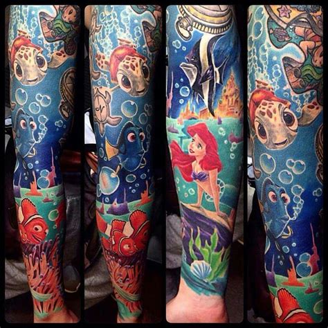 Disney Tattoo Sleeve Designs, Ideas and Meaning - Tattoos For You