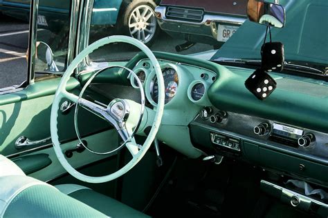 1957 Chevy Bel Air green Interior dash Photograph by Dennis Coates - Fine Art America