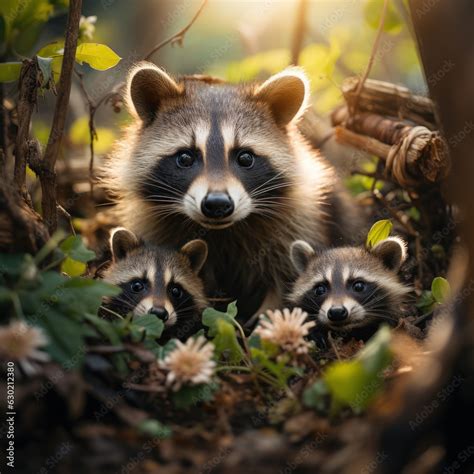 Raccoon in its Natural Habitat, Wildlife Photography, Generative AI ...