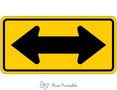 Printable Double Arrow Sign