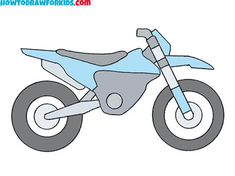 How to Draw a Dirt Bike - Easy Drawing Tutorial For Kids