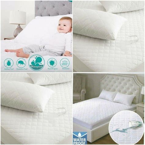 Extra Deep 100% Waterproof Quilted Mattress Protector Single Small Dou