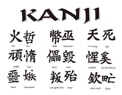 Japanese Symbols Tatoos - TattooFan | Kanji tattoo, Tattoo lettering fonts, Tattoo lettering