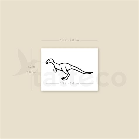 Velociraptor Temporary Tattoo - Set of 3 – Tatteco