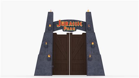 Jurassic Park Gate 3D Model - TurboSquid 1665766