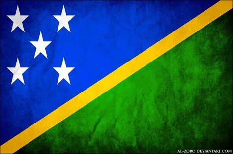 Officially adopted in November 1977, the flag of the Solomon Islands bears five stars ...