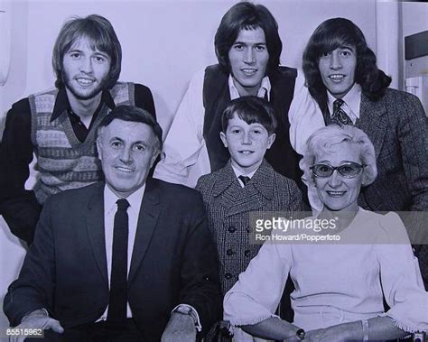 From left, Maurice Gibb , father Hugh Gibb , Andy Gibb in front,... News Photo - Getty Images