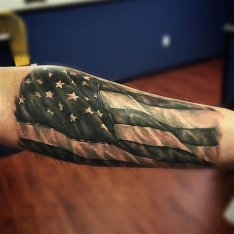 Black American Flag Tattoo : Black & White US Flag Tattoo | Veteran Ink, Maybe you would like to ...