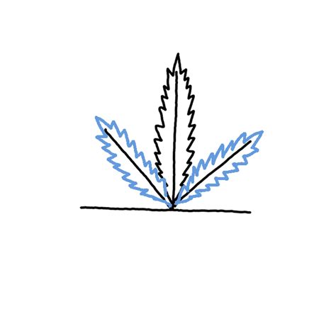 How to Draw a Pot Leaf - Step by Step Easy Drawing Guides - Drawing Howtos