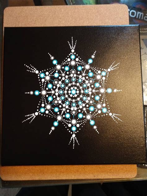 Beautiful Snowflake Mandala Dot Painting. | Etsy