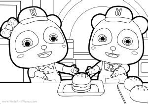 Baby Bus Panda Coloring Pages | Mewarnai Alat Komunikasi