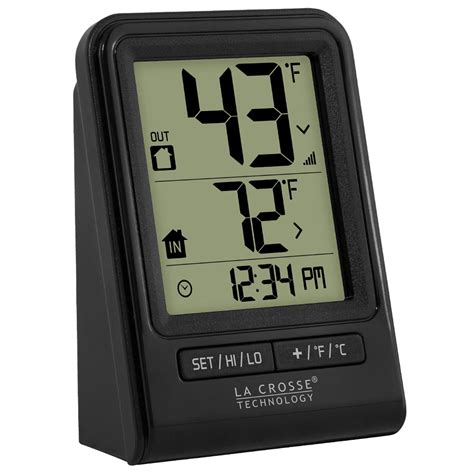 La Crosse Technology Wireless Indoor/Outdoor Thermometer - Black | Cutlery USA