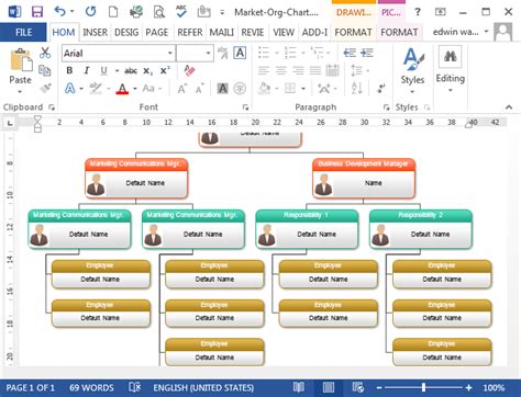 To create organizational chart in MS Word, programs designed ...