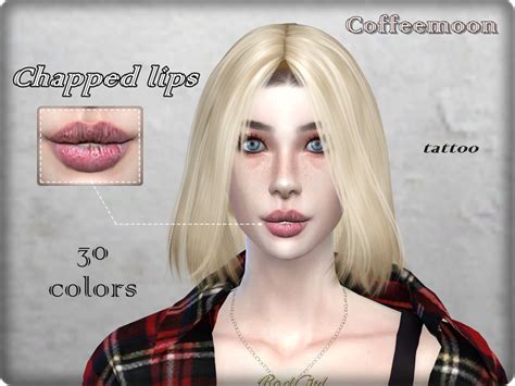 The Sims Resource - Chapped lips (Tattoo).