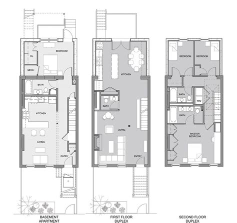 Lovely Modern Row House Plans - New Home Plans Design