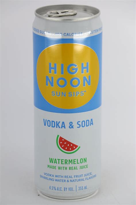 High Noon Watermelon Flavored Vodka & Soda CAN 355mL – PJ Wine, Inc.