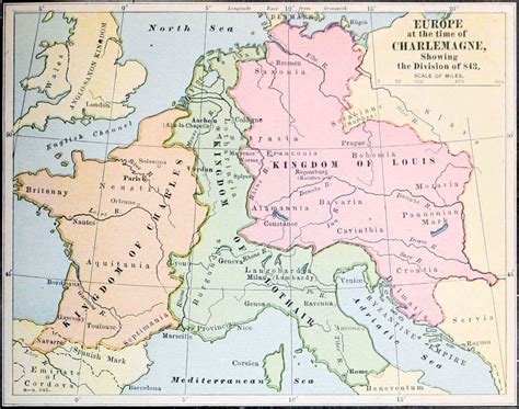 Division of the Carolingian Empire (Illustration) - World History Encyclopedia