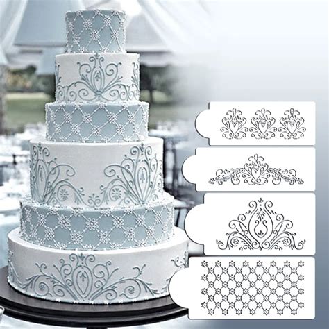 Aliexpress.com : Buy Princess Lace Cake Stencil Set, Cake Craft Stencils,Cake Border Stencils ...