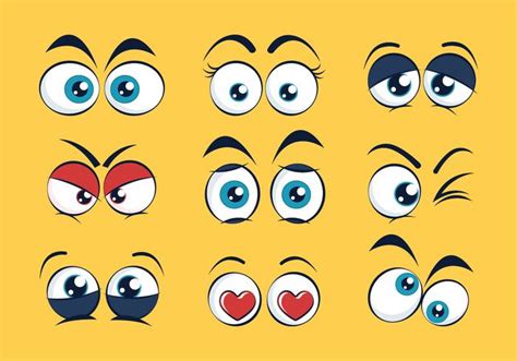 Cartoon Eyes Set 366905 Vector Art at Vecteezy