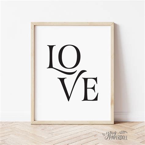 Love Poster Digital Print Printable Art INSTANT DOWNLOAD - Etsy UK