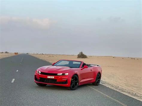 Rent Chevrolet Camaro Convertible (Red), 2020 in Dubai - Turboplus