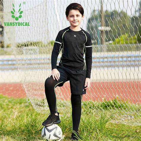 Children Sportswear Boys 3pcs Suits Elastic Fast Dry Sport Clothing Basketball Football ...