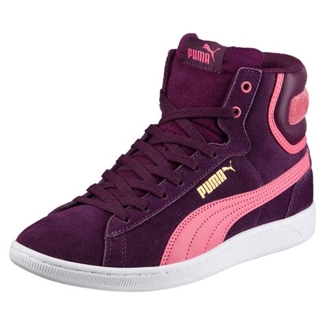 PUMA Suede Vikky Mid Women's High Top Sneakers in Purple - Lyst