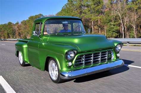 1955, Chevrolet, Chevy, 3100, Pickup, Stepside, Street, Rod, Hot, Usa ...