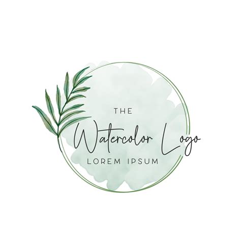 Premium Vector | Beautiful Watercolor logo with Palm Leaf and Emerald ...