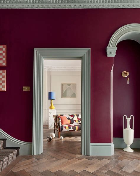 Zoffany-Crimson-red-wall-paint - Interiors By Color