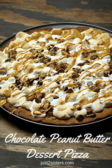 Chocolate Peanut Butter Dessert Pizza