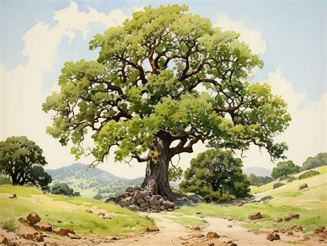 Oak Tree Art Painting Free Stock Photo - Public Domain Pictures