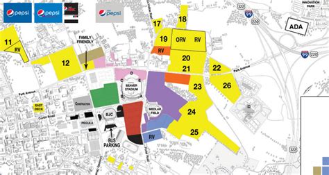 Penn State Football Parking Green Lot Map - Printable Map