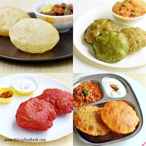 10 Poori Varieties / Stuffed Puri Recipes–Different Types Of Puri Recipe | Chitra's Food Book