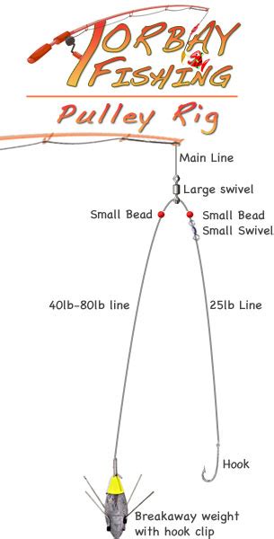 How to make a pulley rig (with photo) for sea fishing in rocky areas.