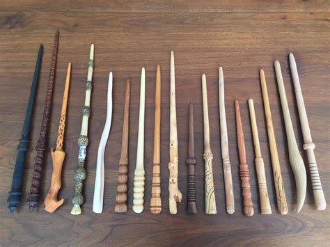 I made 17 Harry Potter wands each made of a different wood! I love how ...