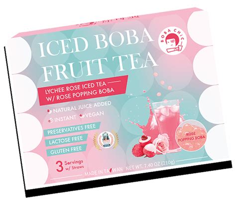 Lychee Rose Boba Iced Tea Kit | BOBA CHiC Taiwan