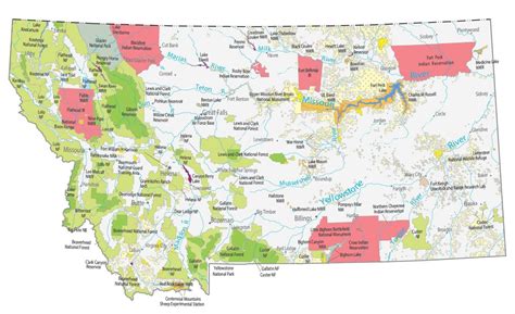 Map of Montana - Cities and Roads - GIS Geography