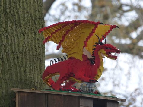 Lego Red Dragon at Castle Bromwich Hall Gardens | An afterno… | Flickr