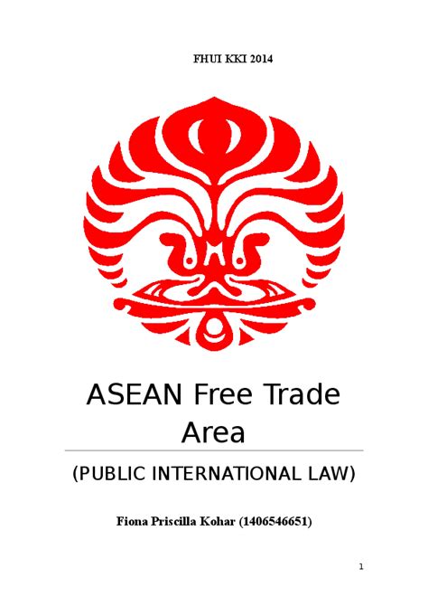 (DOC) ASEAN Free Trade Area (AFTA)-International Law Assignment | Fiona Kohar - Academia.edu