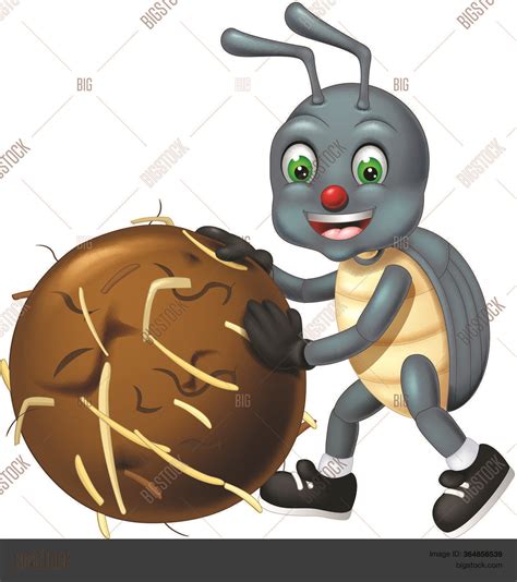 Dung Beetle Cartoon Vector & Photo (Free Trial) | Bigstock