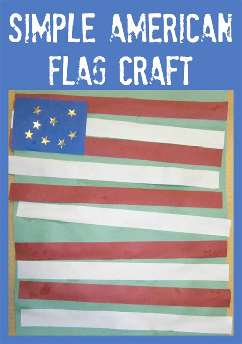 Simple American Flag Craft | American flag crafts, Flag crafts, America theme