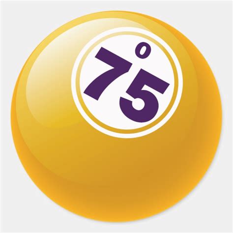 O 75 BINGO BALL CLASSIC ROUND STICKER | Zazzle.com