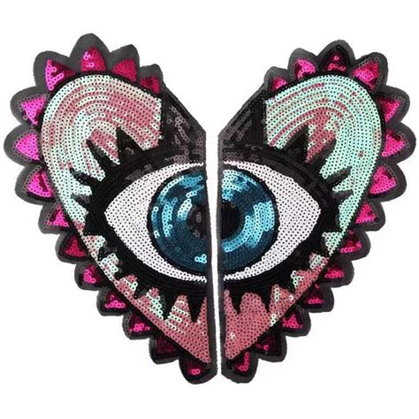 Big Eye Sequins Patch Applique Vintage Embroidered Patch - Etsy