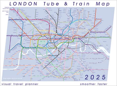 London Tube & Train Map 2024 - underground, rail & tram visual journey ...