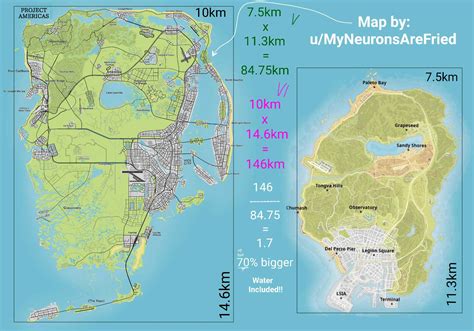 New Leaked Gta 6 Vice City Map Size Comparison To Gta 5s Los Santos | Porn Sex Picture