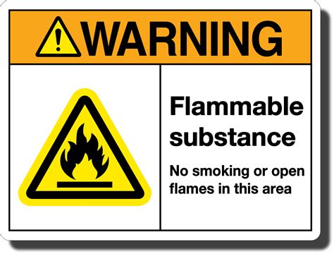 Warning Flammable Substance Aluminum Sign – Pristine Products