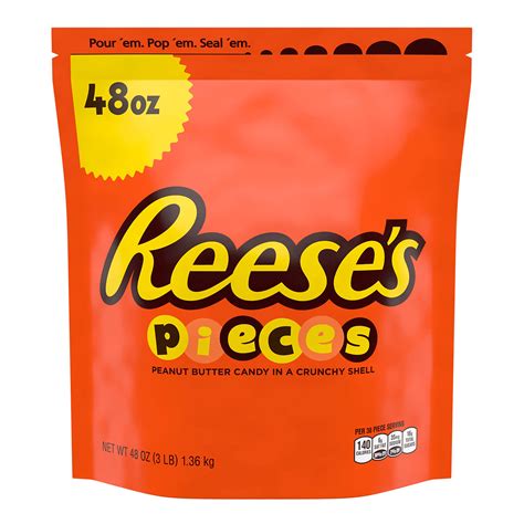 REESE'S PIECES Peanut Butter Candy, 48 oz Bulk Bag