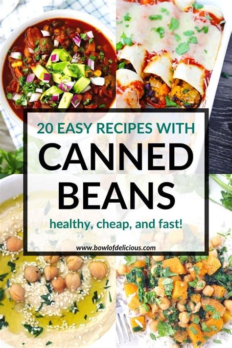 20 Easy Canned Bean Recipes (healthy, cheap, + fast!) - Bowl of Delicious